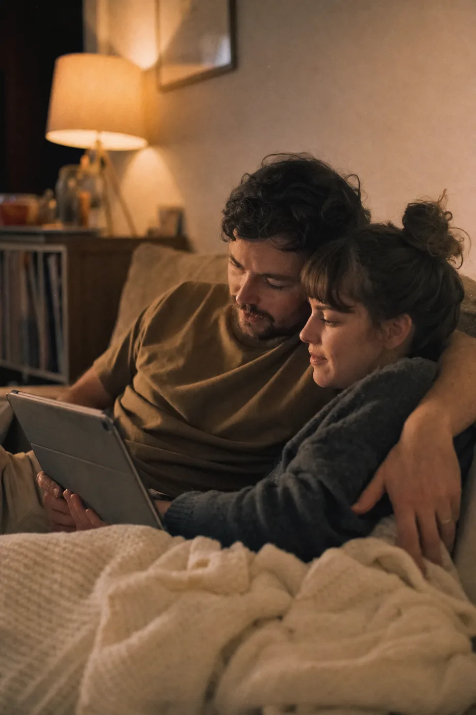 A couple reviewing their budget and giving together in UniFi